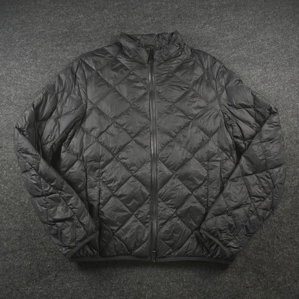 Emporio Armani Puffer Jacket Packable Diamond Quilted Black Men's Size 50 (M)